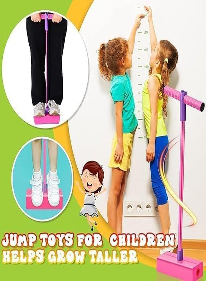 عصا القفز Care24 Kids Pogo Jumper ممتعة وآمنة للأطفال الصغار، عصا قفز متينة من الفوم المطاطي تصدر أصوات صرير، تحسن التوازن، لعبة نطاطة للأعمار من 3 سنوات فما فوق - لون عشوائي (عبوة من قطعة واحدة) - Image 2